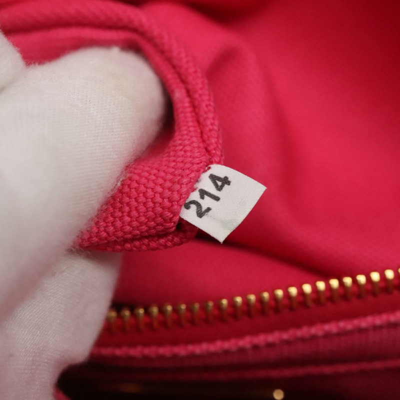 【日本直送】PRADA Canapa PM 手袋帆布粉紅金色正品 140634-11