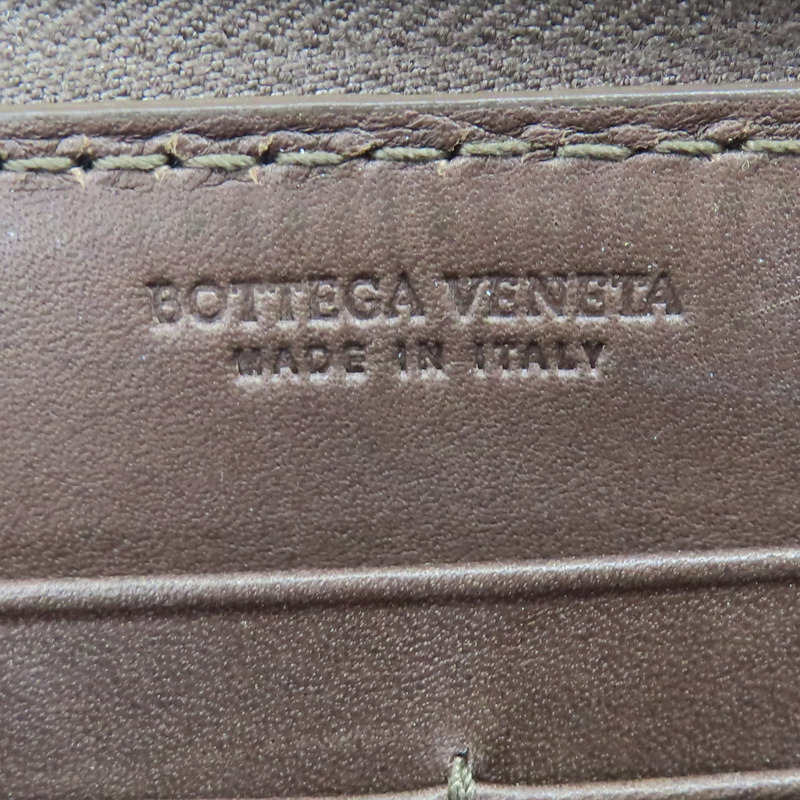 棕色 編織皮革 ZIP 拉鍊長夾-6