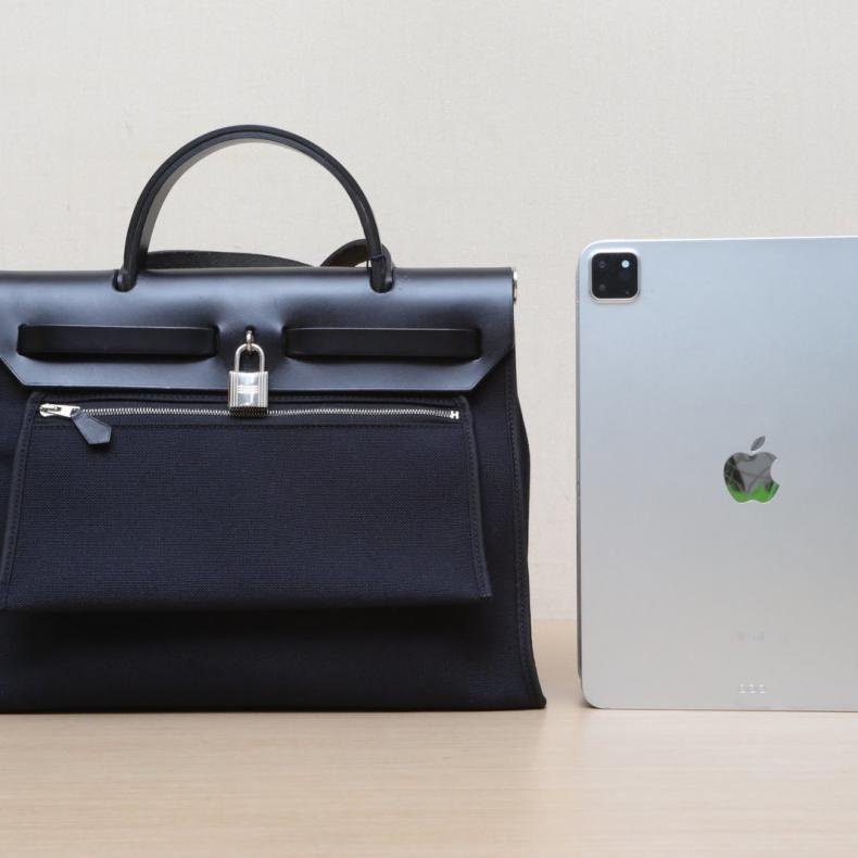 Herbag 31 89黑色 帆布/Hunter 牛皮 A刻 銀扣 P235400192-1