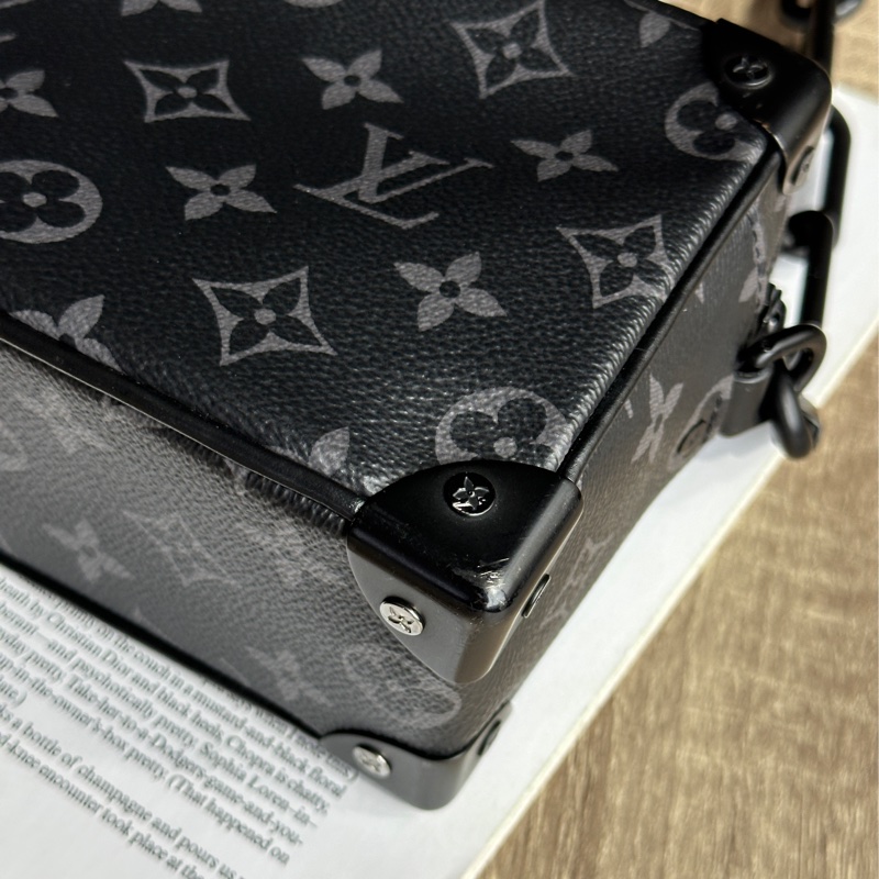 ˗ˏˋ 男生包包首選 º· 𓈒꙳ ˖ Louis Vuitton M44735 王鶴棣同款 Mini Soft Trunk 黑武士 斜背包-8