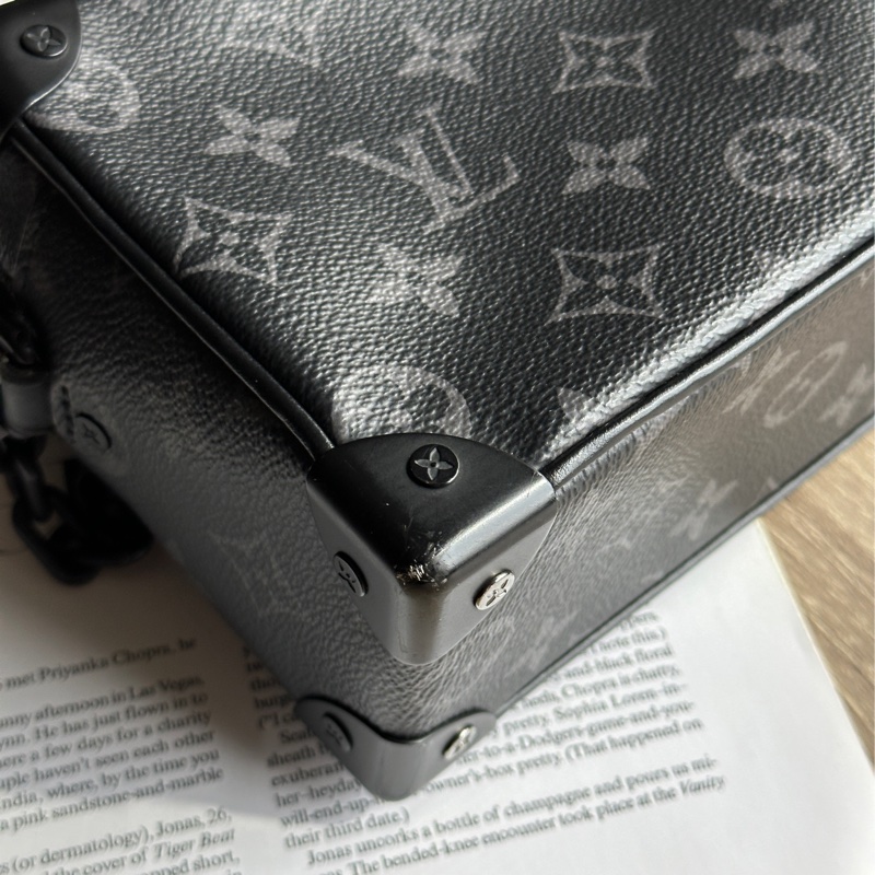 ˗ˏˋ 男生包包首選 º· 𓈒꙳ ˖ Louis Vuitton M44735 王鶴棣同款 Mini Soft Trunk 黑武士 斜背包-9