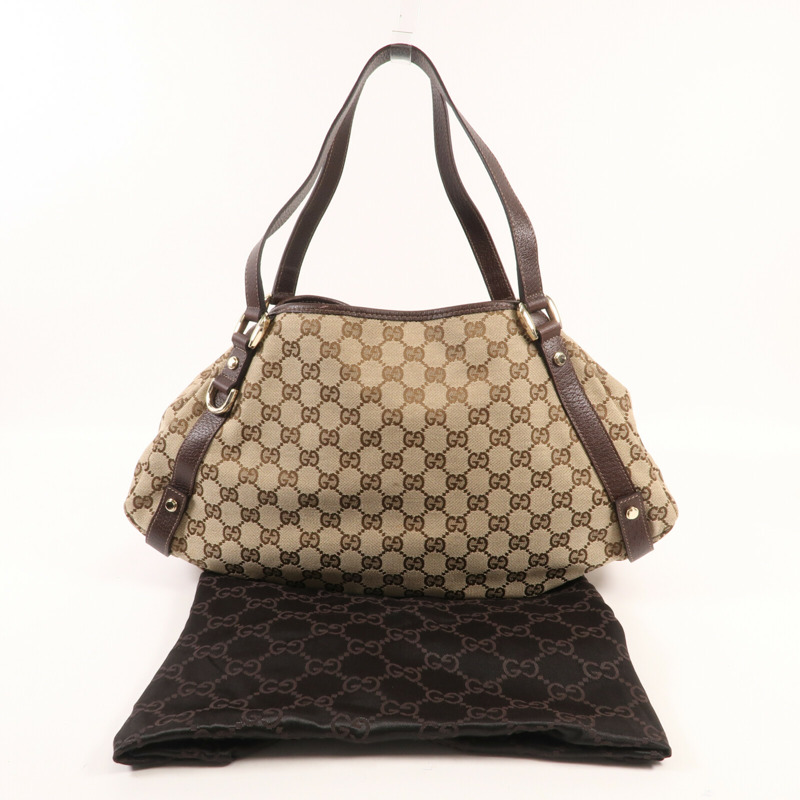 GUCCI 帆布Abbey金扣肩背袋-10