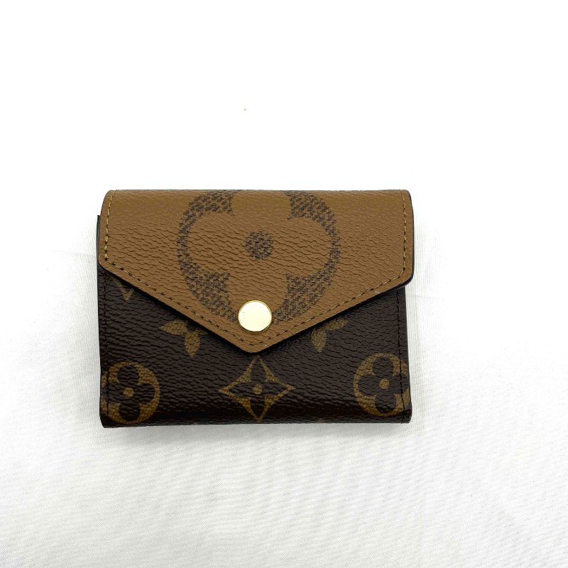 全新現貨 LV M80725 Zoe老花雙拼三折短夾-0