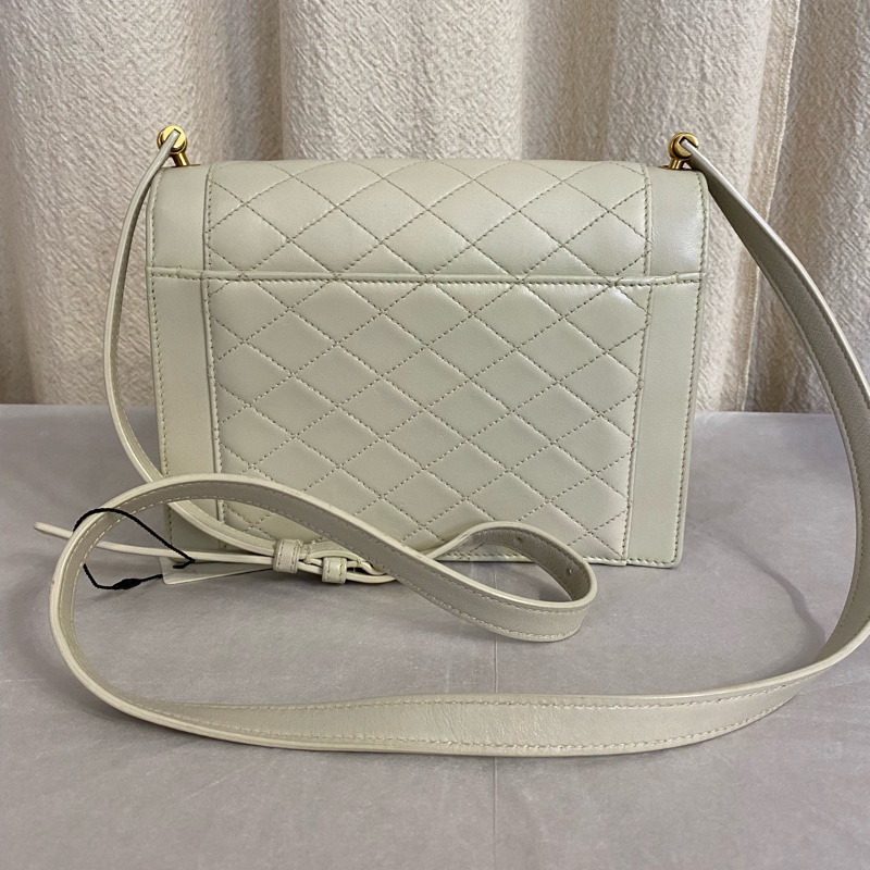 Saint Laurent 聖羅蘭 米金色 Gaby小號羊皮信封包-1