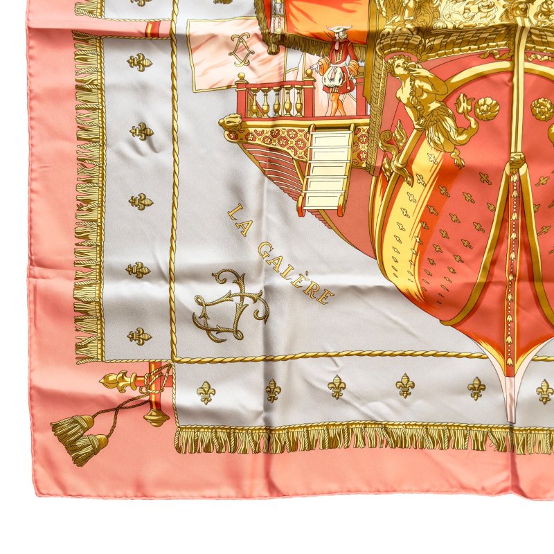 HERMES Vue Du Carrosse De La Galère La Réale 絲巾 90-3