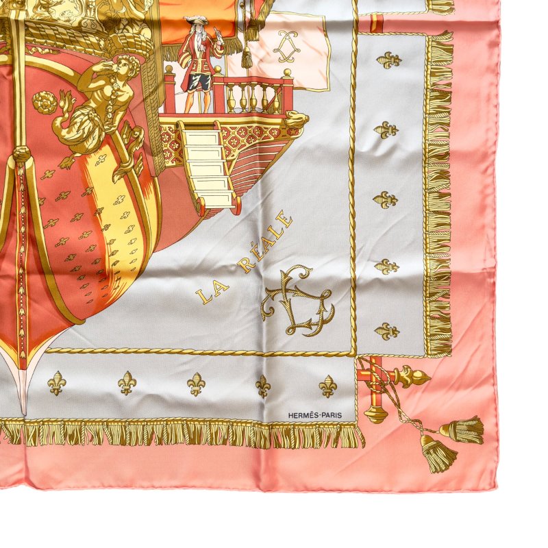 HERMES Vue Du Carrosse De La Galère La Réale 絲巾 90-4