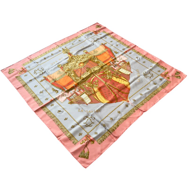 HERMES Vue Du Carrosse De La Galère La Réale 絲巾 90-6
