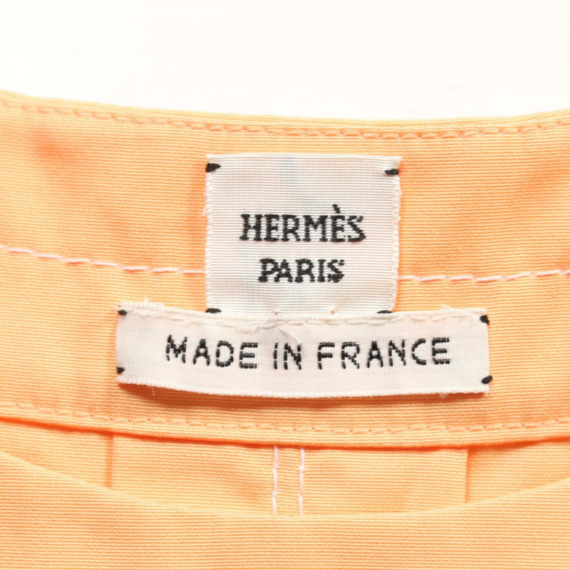 愛馬仕無袖T卹 #34 上衣 襯衫 棉質 橘色 二手-2