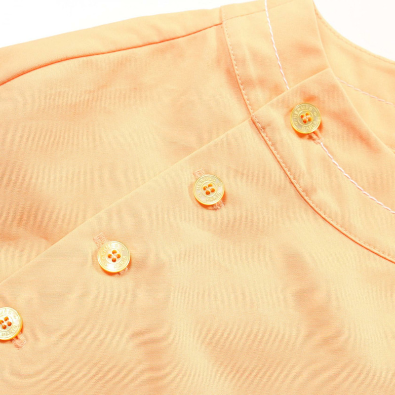 愛馬仕無袖T卹 #34 上衣 襯衫 棉質 橘色 二手-7