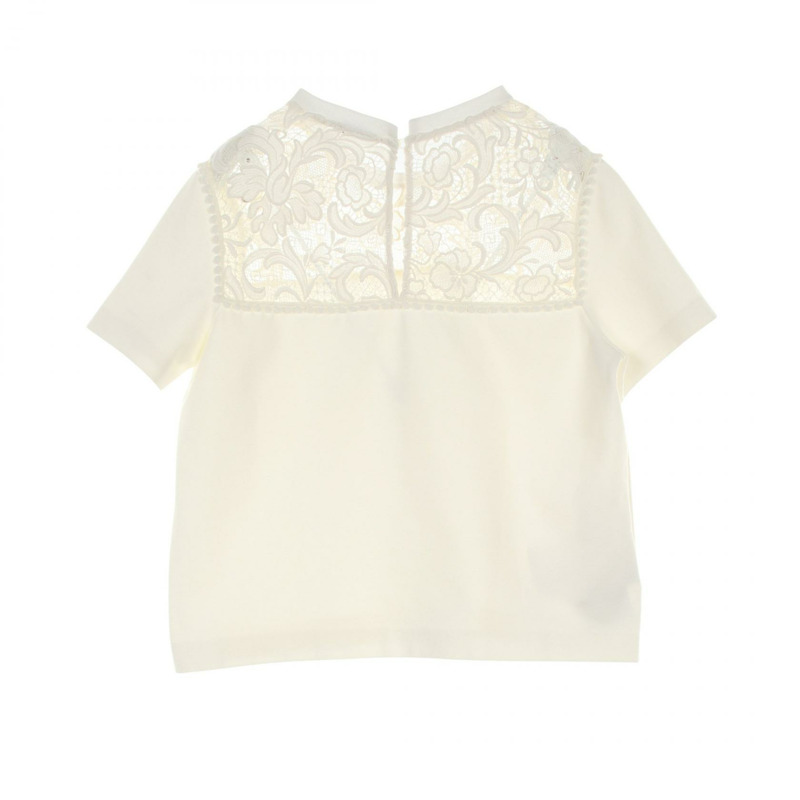 Miu Miu T卹 #S 短袖襯衫 人造絲尼龍 白色 二手 女款-1