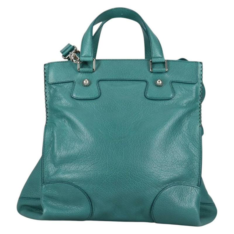 【日本直送】CELINE 手提包 皮革 2 款 綠松石色 銀色 正品 ki5907A-1