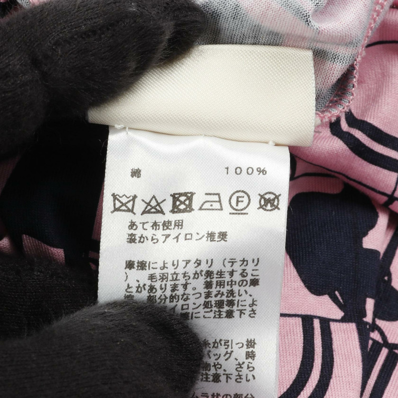 愛馬仕 (HERMES) BRIDES de GALA en Desordre T卹 #34 棉 粉紅 黑色 二手 女款-3