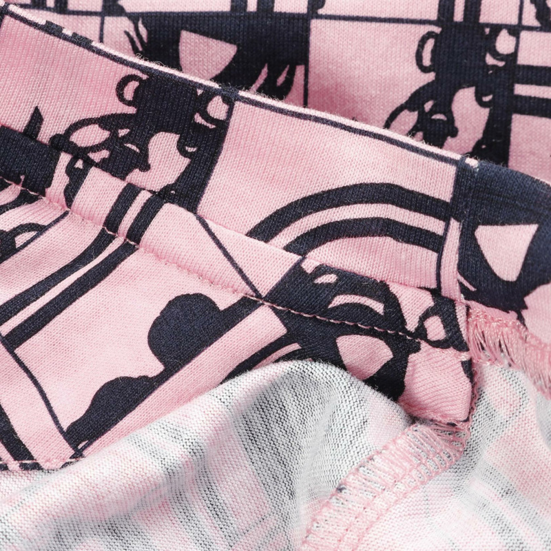 愛馬仕 (HERMES) BRIDES de GALA en Desordre T卹 #34 棉 粉紅 黑色 二手 女款-4