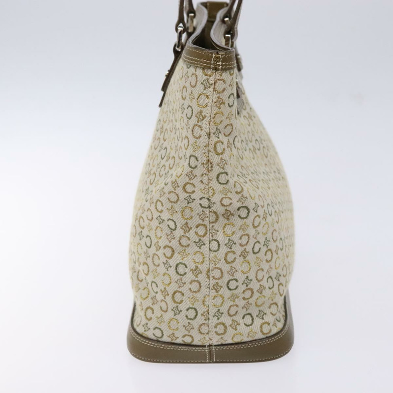 【日本直送】CELINE C Macadam 帆布托特包卡其銀色正品 BA5408-2