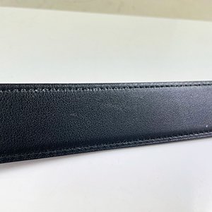 【H0378】HERMES藍黑色牛皮H LOGO 皮帶 3CM 95CM-3