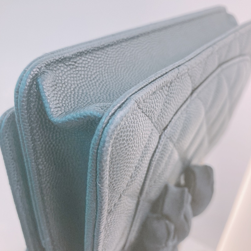 MS0316  香奈兒 水鑽 琺瑯 大CC Logo 鏈條銀包 黑金Chanel Crystal CC Logo Wallet On Chain 19cm Caviar-8