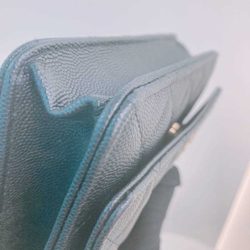 MS0316  香奈兒 水鑽 琺瑯 大CC Logo 鏈條銀包 黑金Chanel Crystal CC Logo Wallet On Chain 19cm Caviar-9