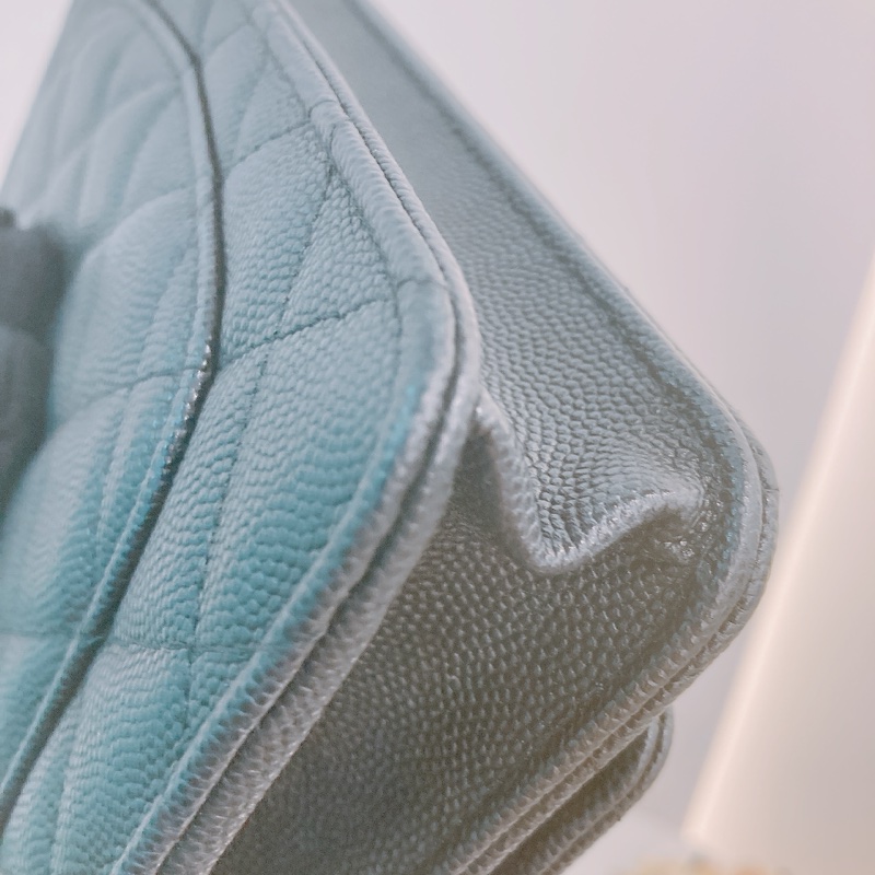 MS0316  香奈兒 水鑽 琺瑯 大CC Logo 鏈條銀包 黑金Chanel Crystal CC Logo Wallet On Chain 19cm Caviar-10