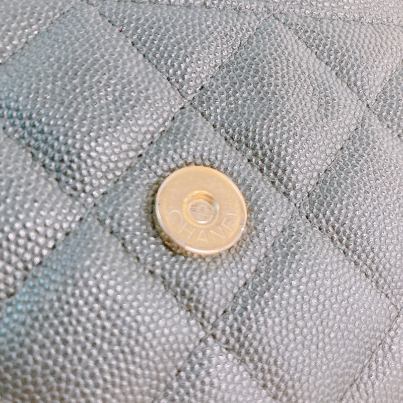 MS0316  香奈兒 水鑽 琺瑯 大CC Logo 鏈條銀包 黑金Chanel Crystal CC Logo Wallet On Chain 19cm Caviar-14