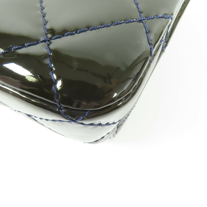 CHANEL 漆皮皮革2.55 Jumbo銀扣鏈帶肩背袋-14