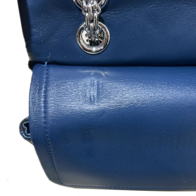 CHANEL 漆皮皮革2.55 Jumbo銀扣鏈帶肩背袋-15