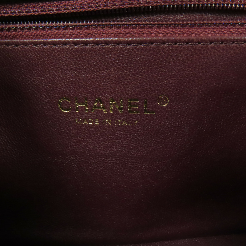 CHANEL 牛皮皮革Chain Shoulder金扣肩背袋-7