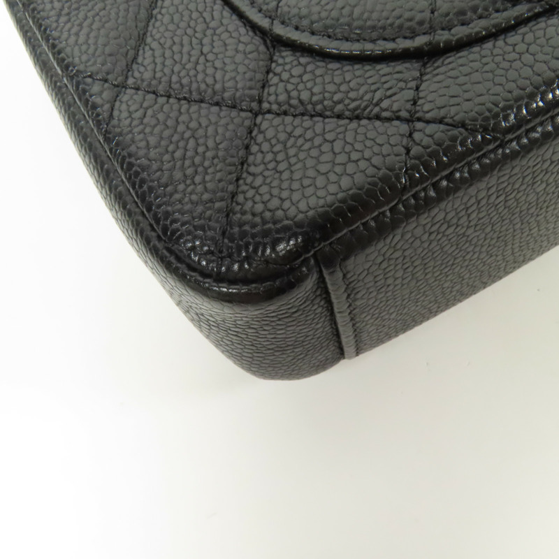 CHANEL 牛皮皮革Chain Shoulder金扣肩背袋-11