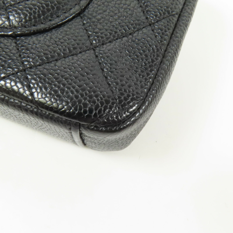 CHANEL 牛皮皮革Chain Shoulder金扣肩背袋-12