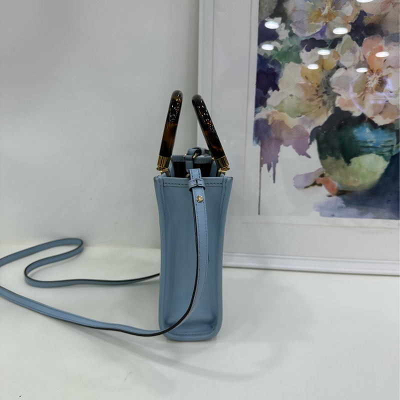 Fendi 芬迪 sunshine mini tote 淡藍色-4