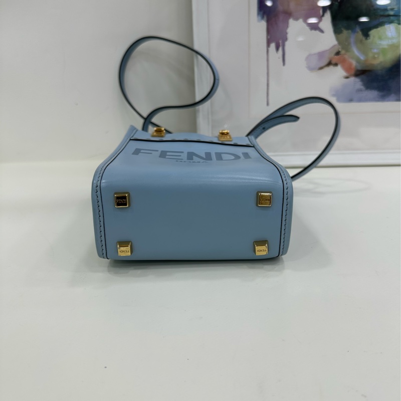 Fendi 芬迪 sunshine mini tote 淡藍色-6