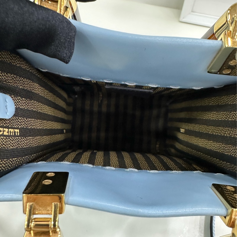 Fendi 芬迪 sunshine mini tote 淡藍色-8