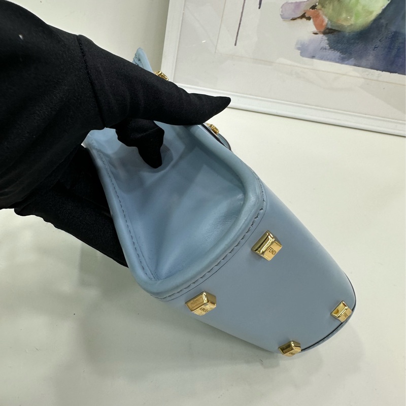 Fendi 芬迪 sunshine mini tote 淡藍色-9