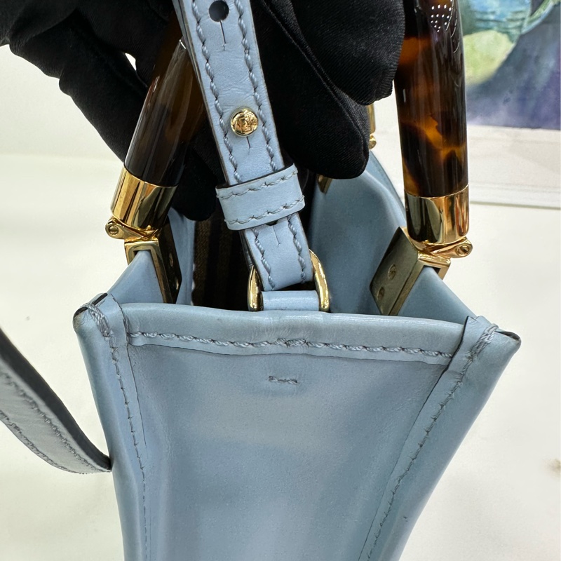 Fendi 芬迪 sunshine mini tote 淡藍色-12