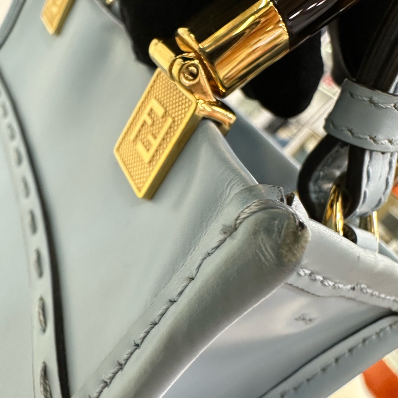 Fendi 芬迪 sunshine mini tote 淡藍色-13