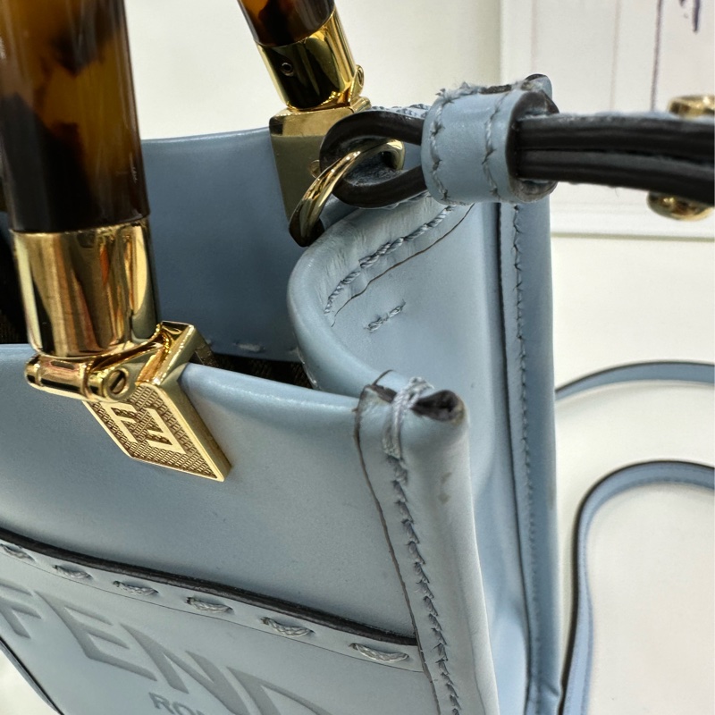 Fendi 芬迪 sunshine mini tote 淡藍色-15