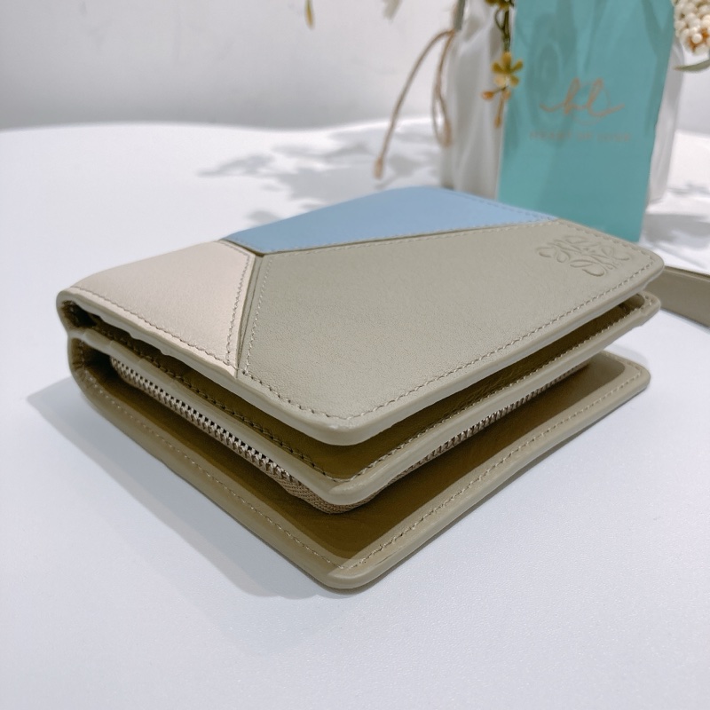 TW4451 Loewe 羅意威 拼色拉鏈散錢短錢包Compact Zip Wallet-2