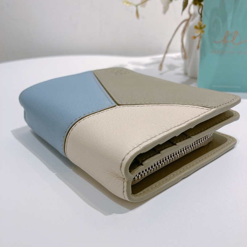 TW4451 Loewe 羅意威 拼色拉鏈散錢短錢包Compact Zip Wallet-3