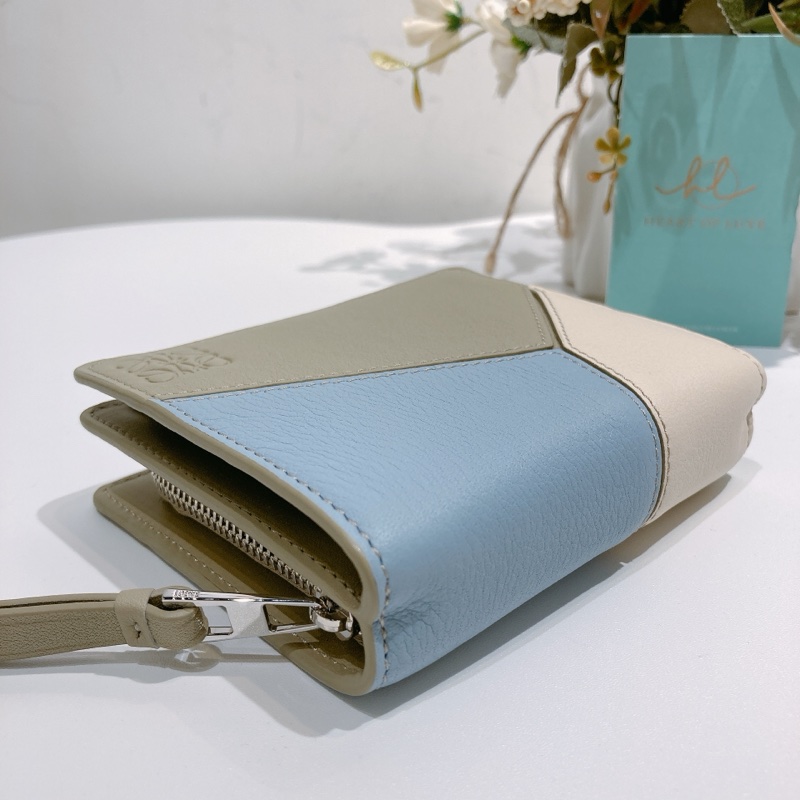 TW4451 Loewe 羅意威 拼色拉鏈散錢短錢包Compact Zip Wallet-4