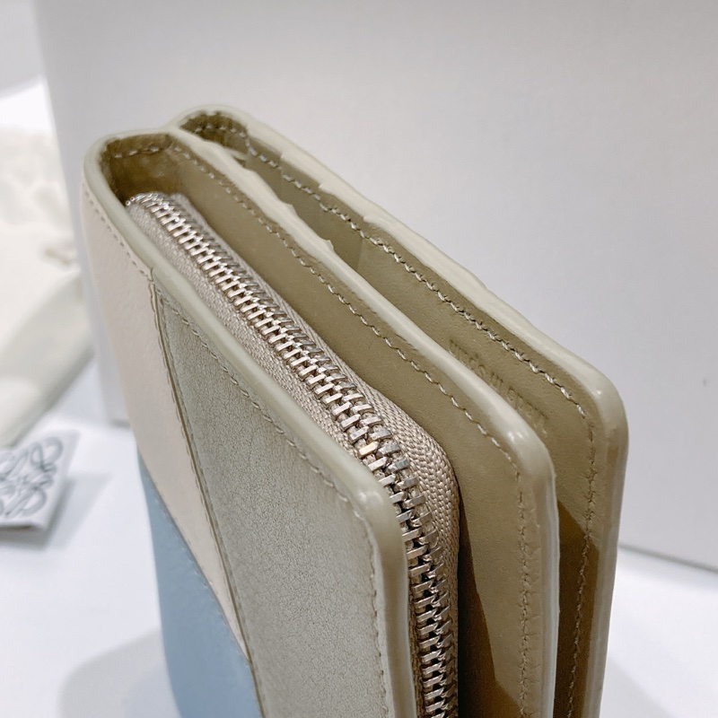 TW4451 Loewe 羅意威 拼色拉鏈散錢短錢包Compact Zip Wallet-13