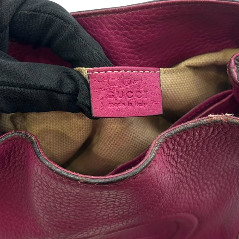 【美收精品】GUCCI 桃紅流蘇肩背包 B-793【隔月月中將轉賣至日本 上架期限30天】-15