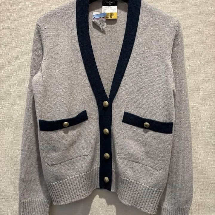 chanel針織外套香奈兒針織外套香奈兒經典上衣外套購於台灣專櫃保證真品chanel外套-7