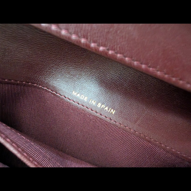 古董精品 CHANEL 香奈兒 經典菱格紋 黑金羊皮 對開長夾 錢包皮夾-12