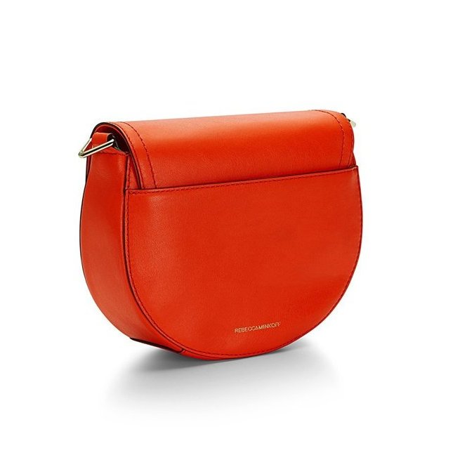 REBECCA MINKOFF Paris 馬鞍包 肩背/斜背二用 紅色 防刮皮革-2