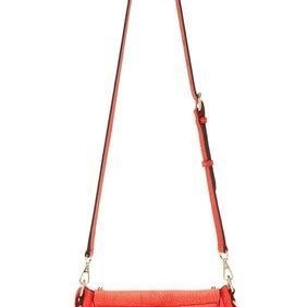 REBECCA MINKOFF Paris 馬鞍包 肩背/斜背二用 紅色 防刮皮革-3