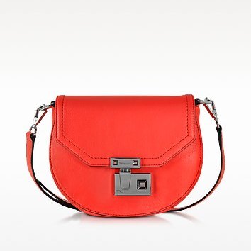 REBECCA MINKOFF Paris 馬鞍包 肩背/斜背二用 紅色 防刮皮革-4