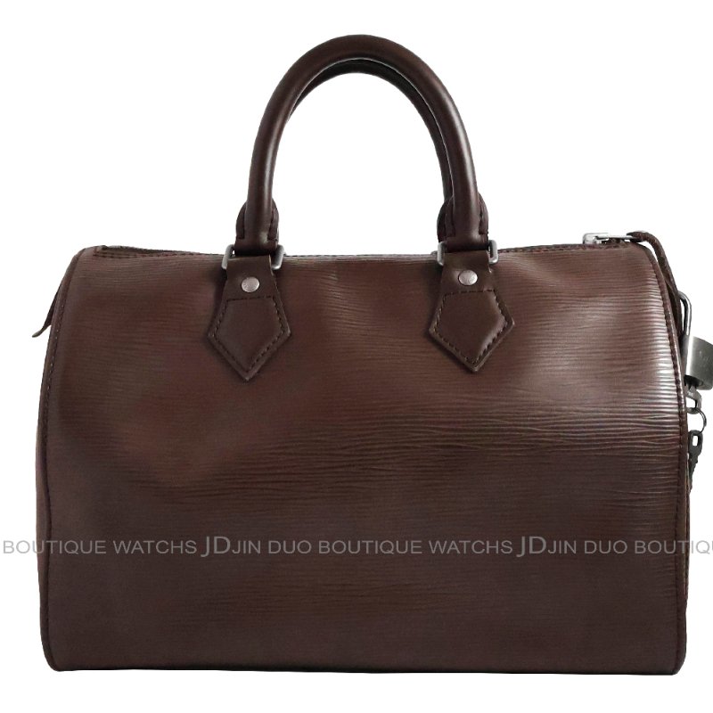 金鐸精品~2482 LOUIS VUUTTON LV 路易威登 M5902D 咖啡色皮革Epi水波紋speedy30波士頓手提包-1