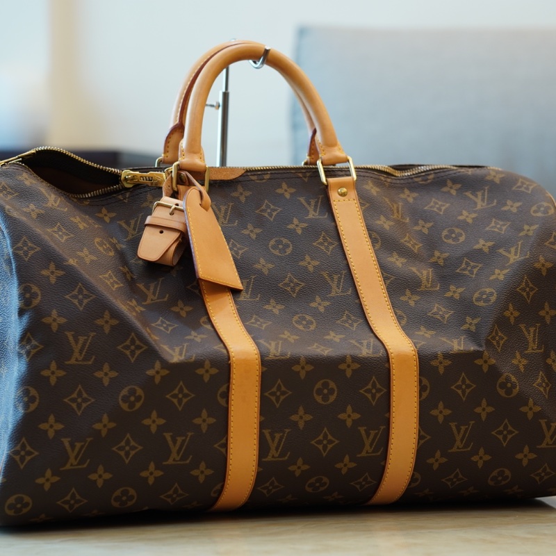 【二手精品】Louis Vuitton Monogram Keepall 50 經典旅行袋 M41426(附鎖頭鑰匙、吊牌)-1