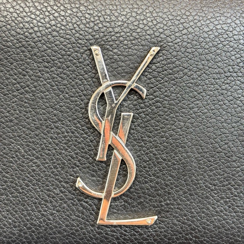 YSL/聖羅蘭黑銀牛皮日落中號鏈條包銀色扣-9