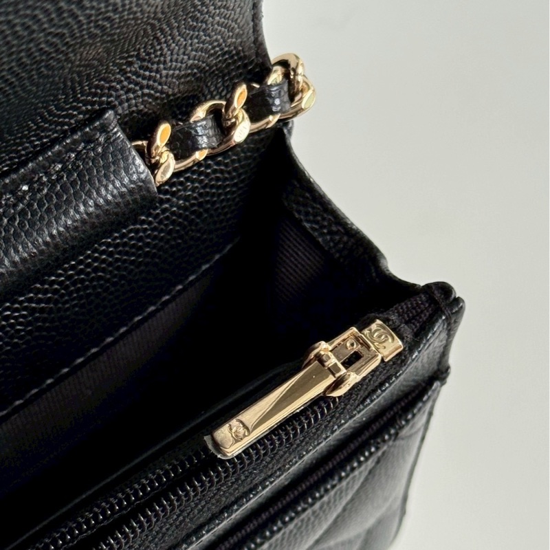 閒置全新✨全配有購證 Chanel 香奈兒 Classic 24A 發財WOC 季節款 斜背包 肩背包-9