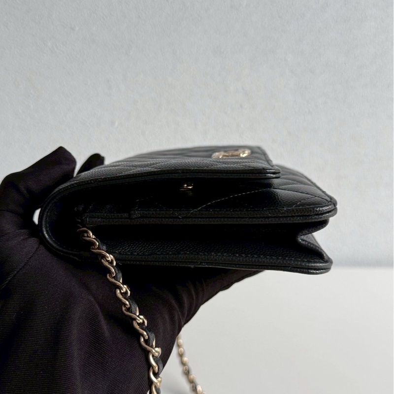 閒置全新✨全配有購證 Chanel 香奈兒 Classic 24A 發財WOC 季節款 斜背包 肩背包-10